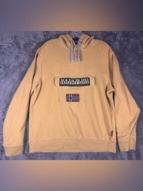 Napapijri Burgee hoodie Size XL Faded‎ Mustard Yellow